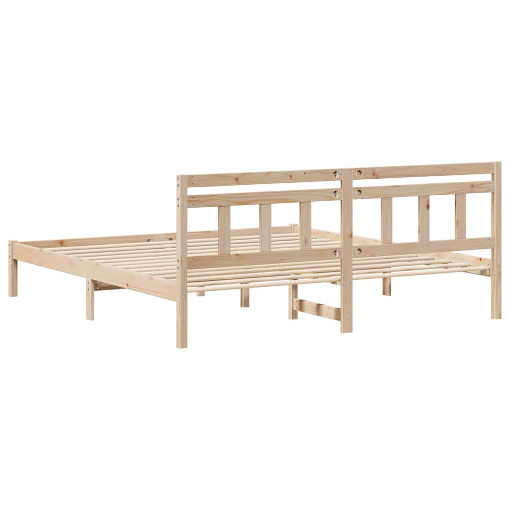 Bettrahmen Braun 180 x 200 cm Massives Kiefernholz