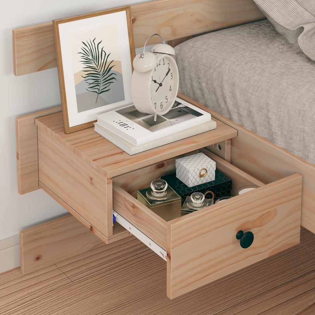 Bettgestell mit Kopfteil Braun 100 x 200 cm Massivholz Kiefer