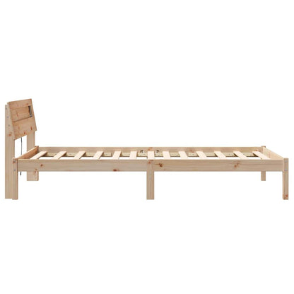 Bettrahmen mit Kopfteil Braun 100 x 200 cm Massives Kiefernholz
