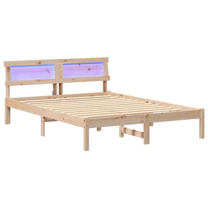 Bettrahmen mit Kopfteil Braun 120 x 190 cm Massives Kiefernholz