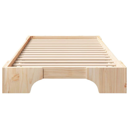Bettrahmen Braun 100 x 210 cm Massives Kiefernholz