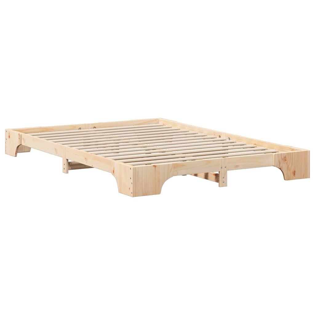 Bettrahmen Braun 140 x 210 cm Massives Kiefernholz