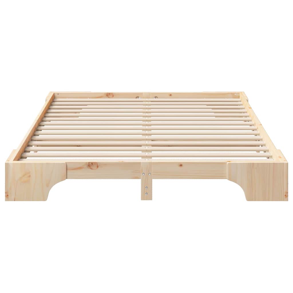 Bettrahmen Braun 140 x 210 cm Massives Kiefernholz