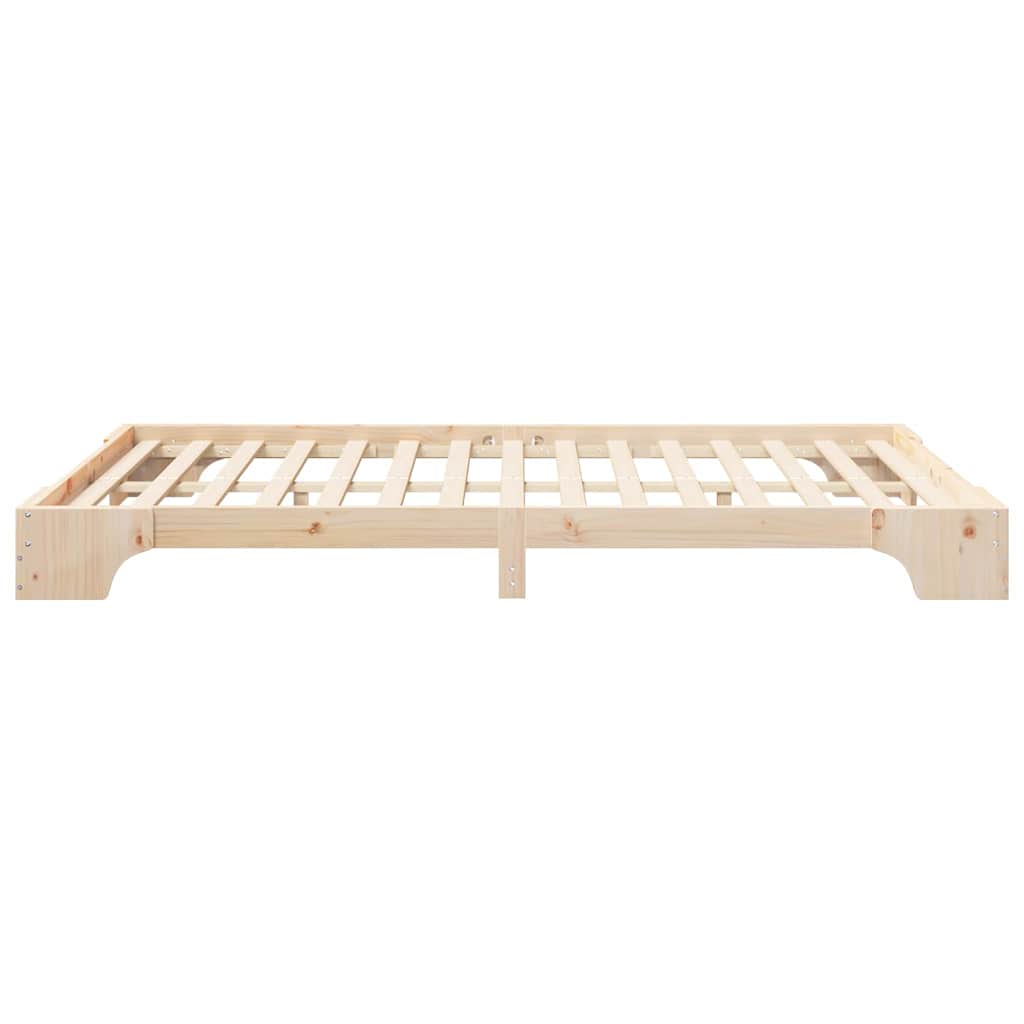 Bettrahmen Braun 140 x 210 cm Massives Kiefernholz