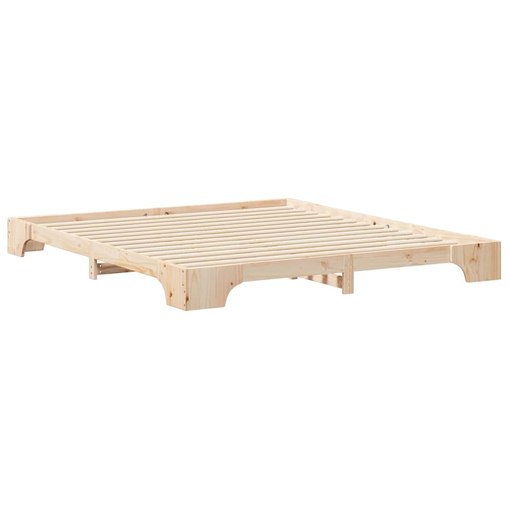 Bettrahmen Braun 180 x 210 cm Massives Kiefernholz