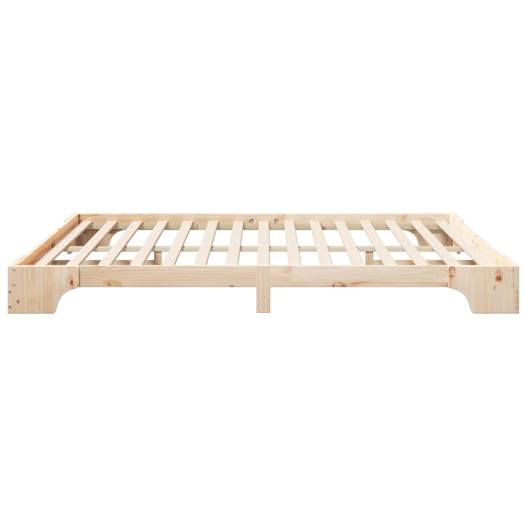Bettrahmen Braun 180 x 210 cm Massives Kiefernholz