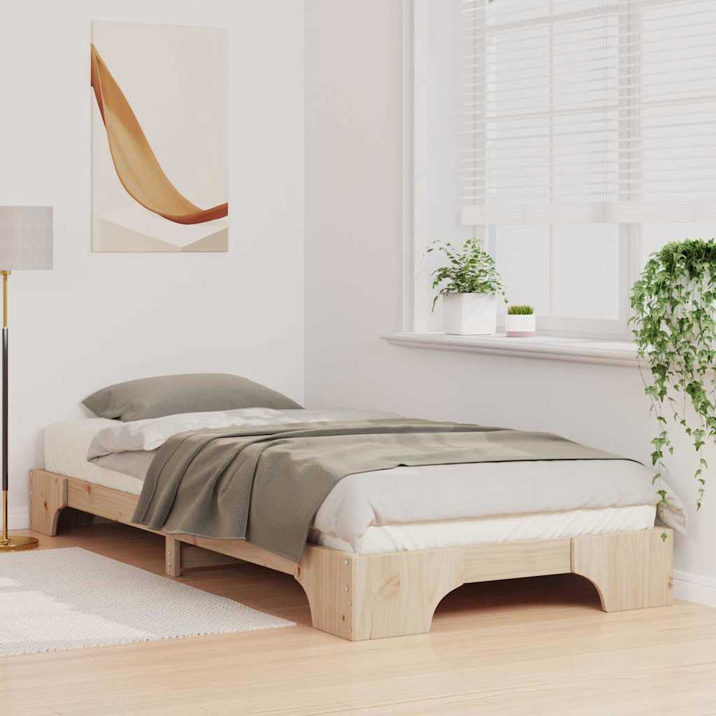 Bettrahmen Braun 80 x 220 cm Massives Kiefernholz