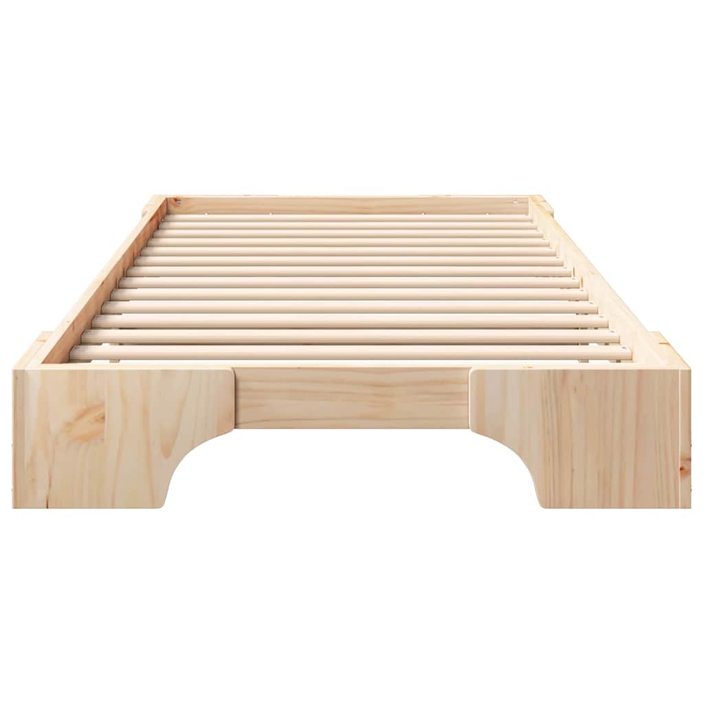 Bettrahmen Braun 100 x 220 cm Massives Kiefernholz