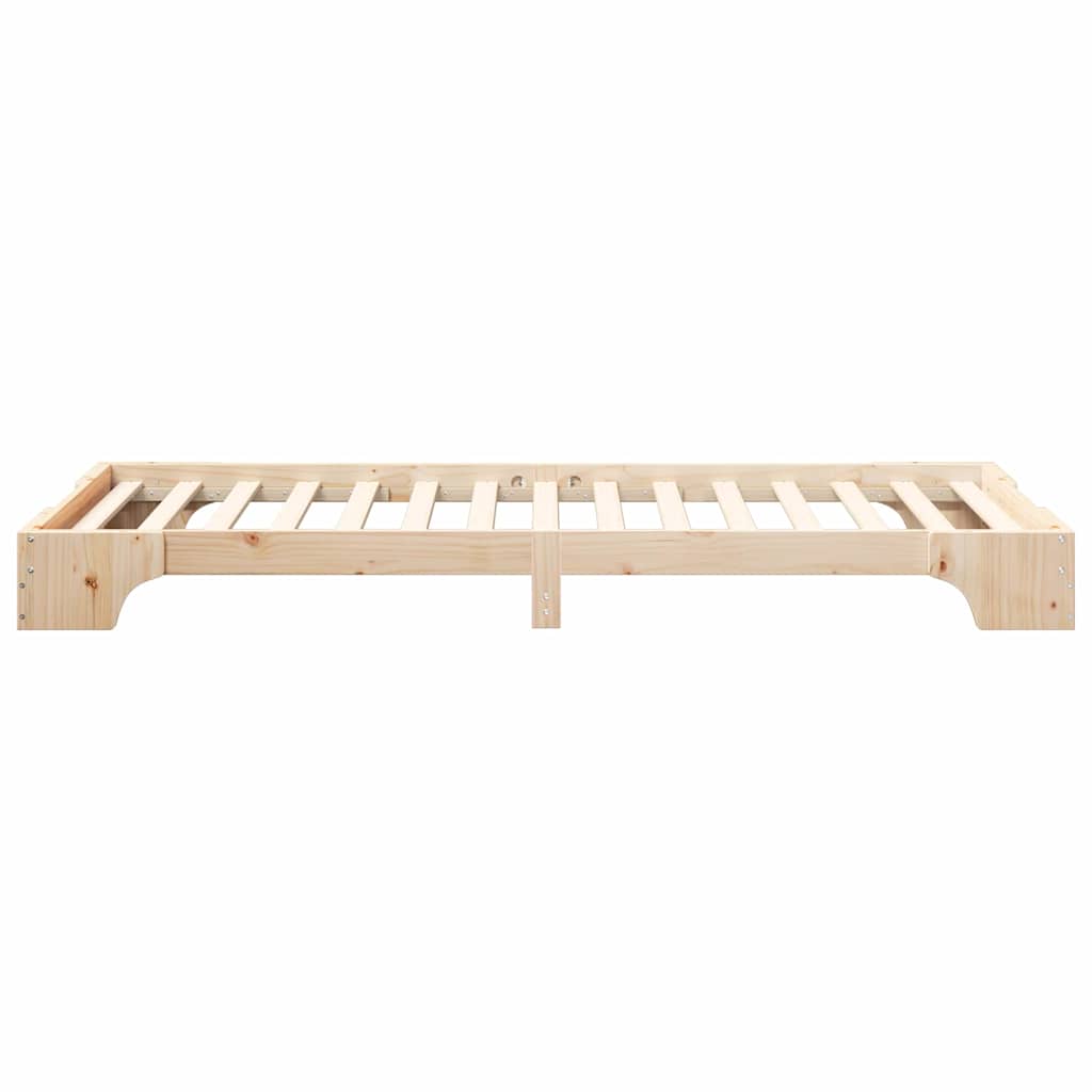 Bettrahmen Braun 100 x 220 cm Massives Kiefernholz