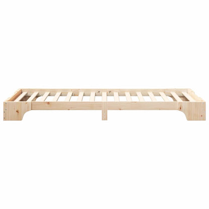 Bettrahmen Braun 100 x 220 cm Massives Kiefernholz