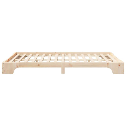 Bettrahmen Braun 140 x 220 cm Massives Kiefernholz