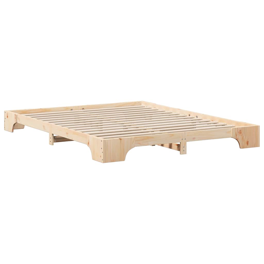 Bettrahmen Braun 160 x 220 cm Massives Kiefernholz