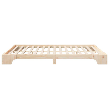 Bettrahmen Braun 160 x 220 cm Massives Kiefernholz