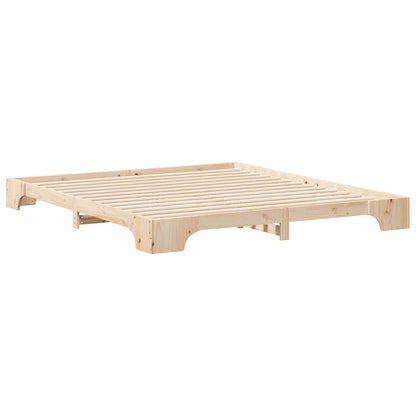 Bettrahmen Braun 180 x 220 cm Massives Kiefernholz