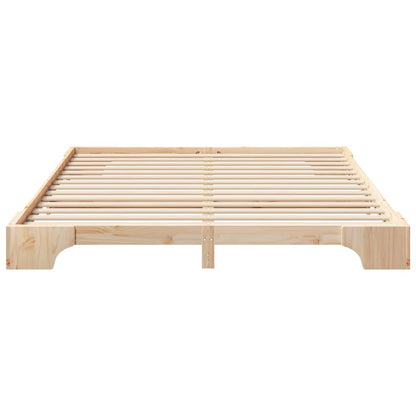 Bettrahmen Braun 200 x 220 cm Massives Kiefernholz