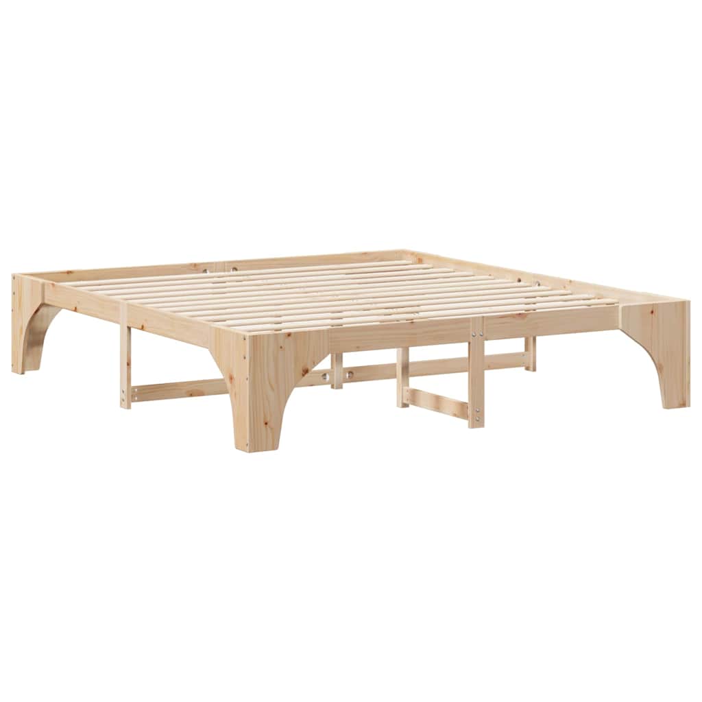 Bettrahmen Braun 180 x 200 cm Massives Kiefernholz