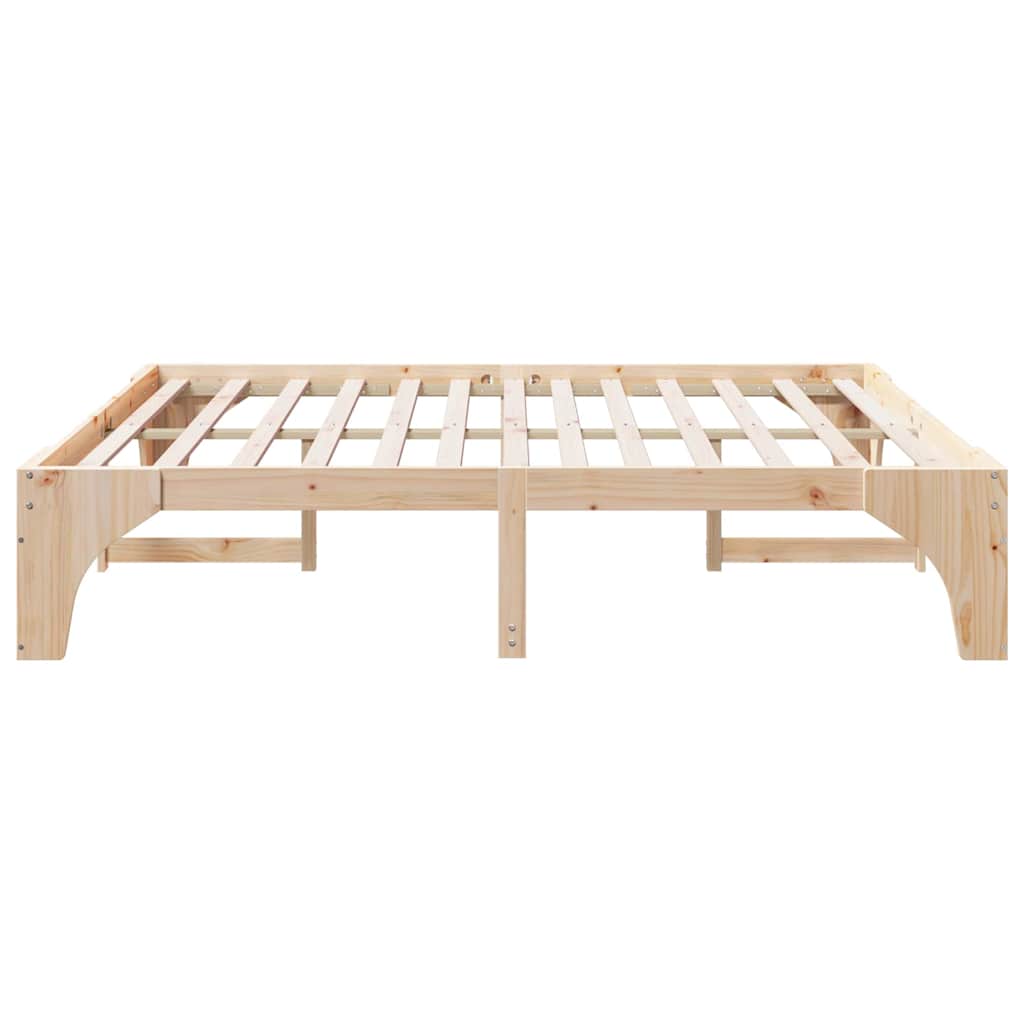 Bettrahmen Braun 180 x 200 cm Massives Kiefernholz