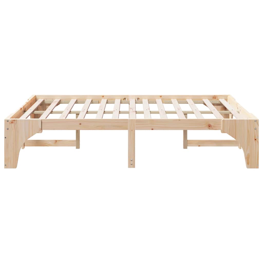 Bettrahmen Braun 160 x 200 cm Massives Kiefernholz