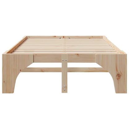 Bettrahmen Braun 120 x 190 cm Massives Kiefernholz