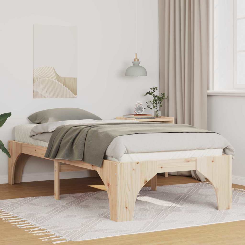 Bettrahmen Braun 80 x 200 cm Massives Kiefernholz