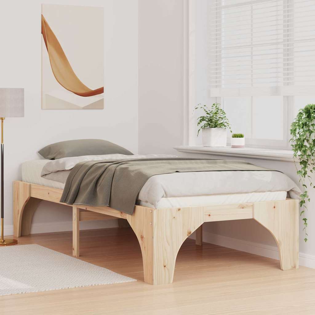 Bettrahmen Braun 80 x 200 cm Massives Kiefernholz