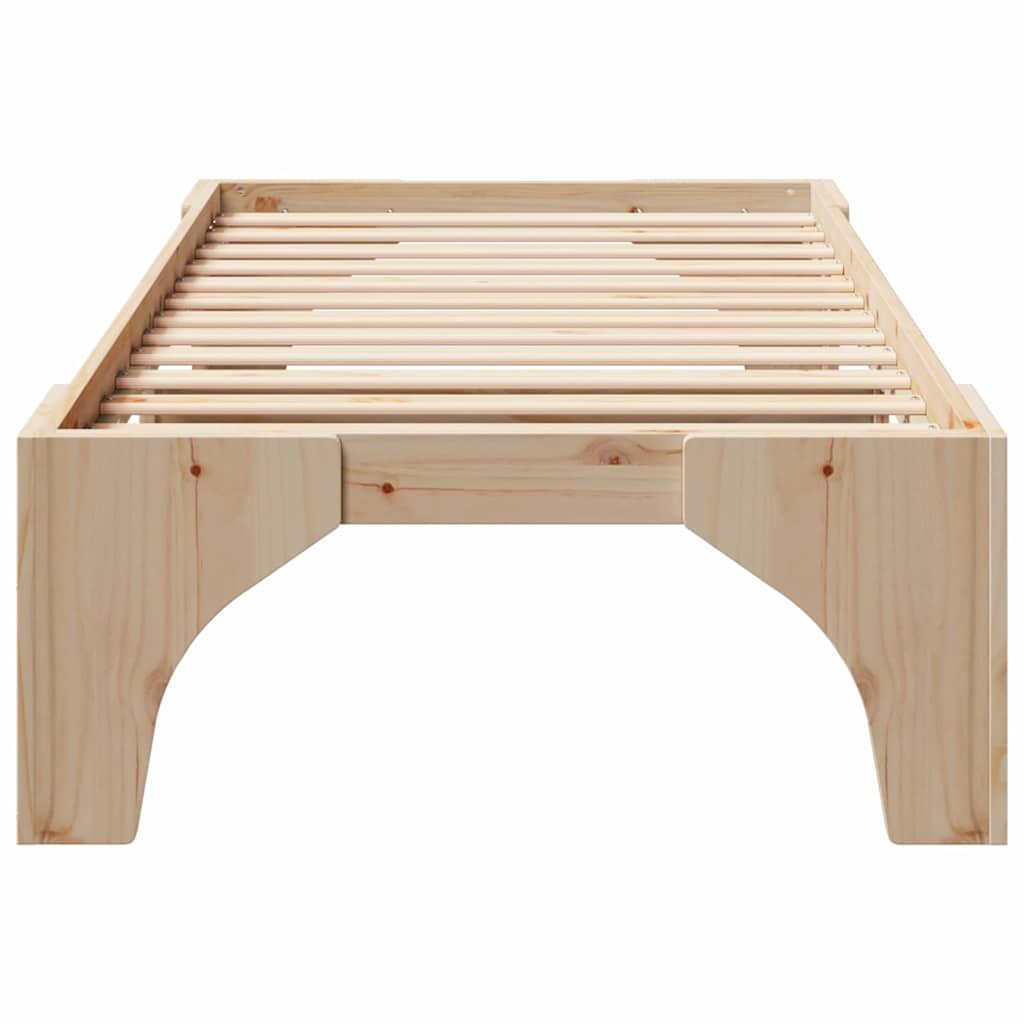 Bettrahmen Braun 80 x 200 cm Massives Kiefernholz