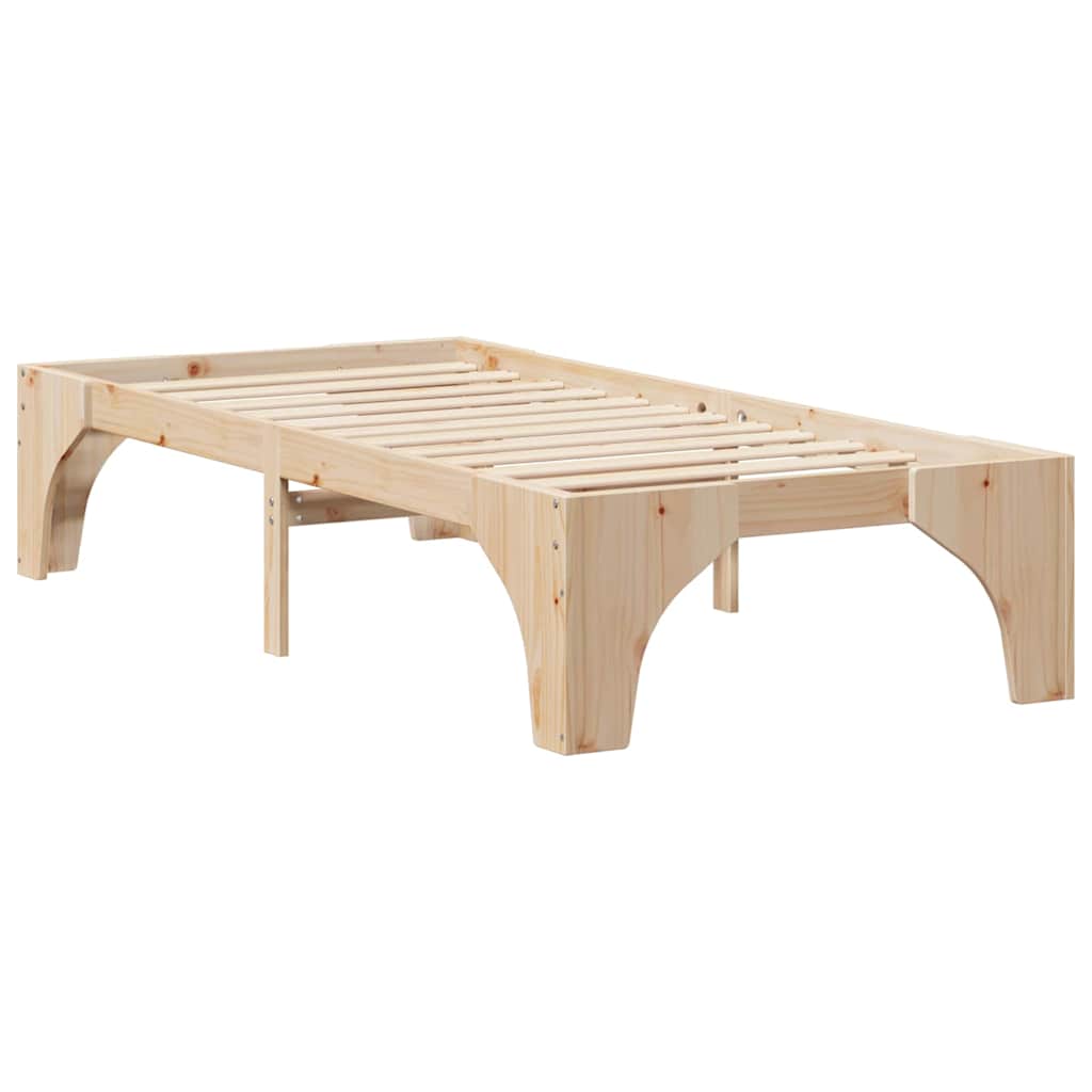 Bettrahmen Braun 90 x 190 cm Massives Kiefernholz