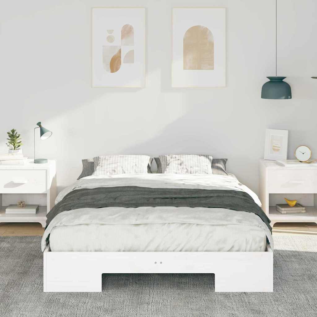 Bettgestell Weiß 135 x 190 cm