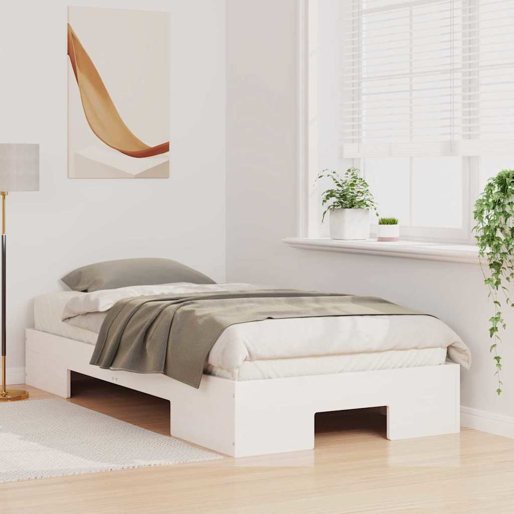 Bettgestell Weiß 90 x 190 cm