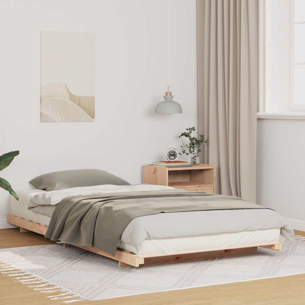 Bettrahmen Braun 80 x 210 cm Massives Kiefernholz