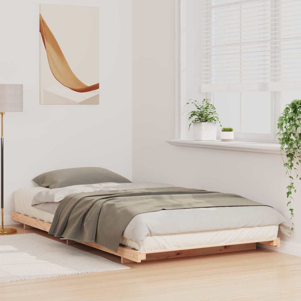 Bettrahmen Braun 80 x 210 cm Massives Kiefernholz