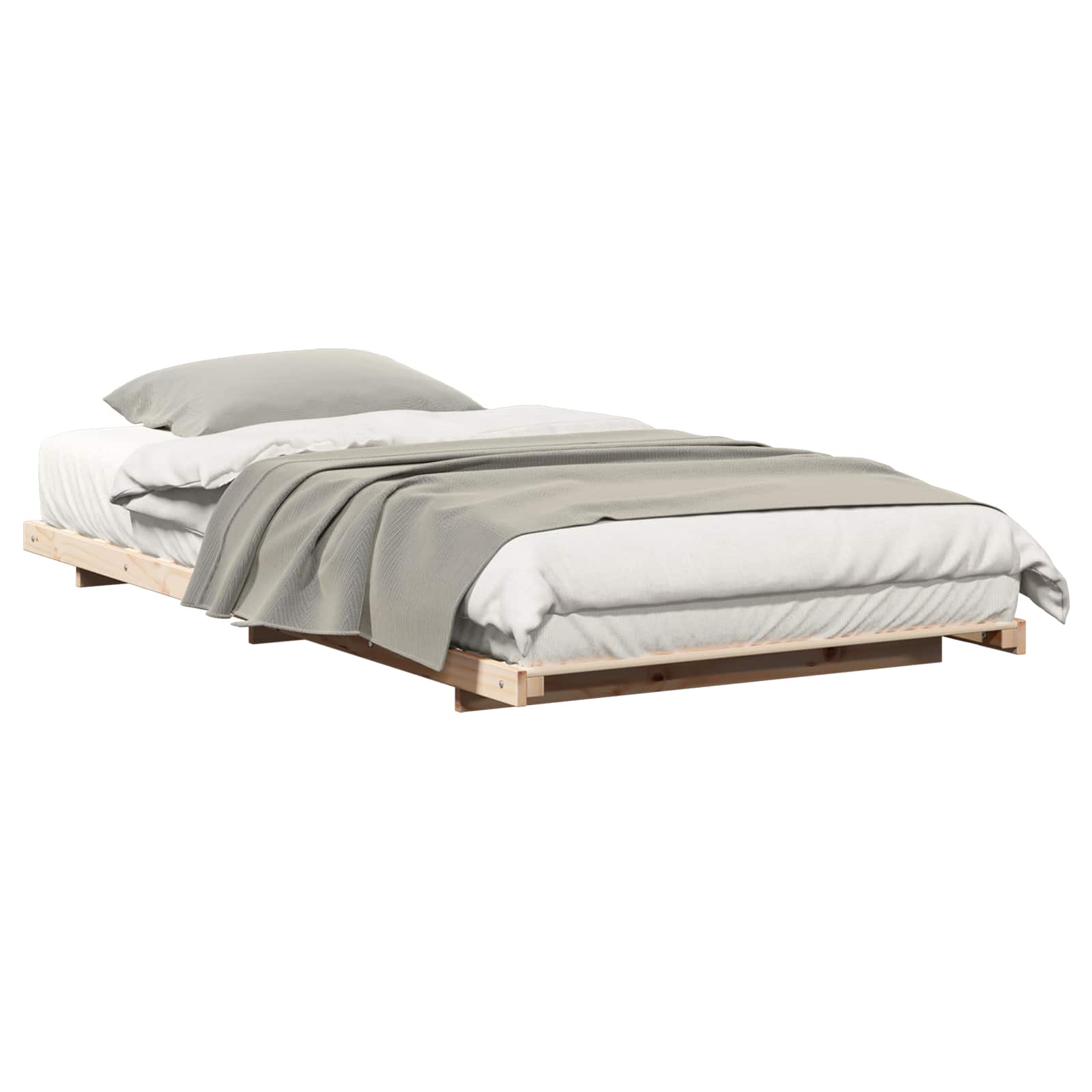 Bettrahmen Braun 80 x 210 cm Massives Kiefernholz