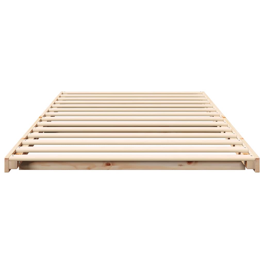 Bettrahmen Braun 80 x 210 cm Massives Kiefernholz