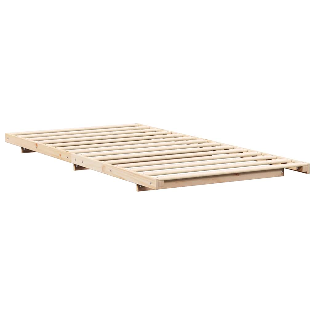 Bettrahmen Braun 100 x 210 cm Massives Kiefernholz