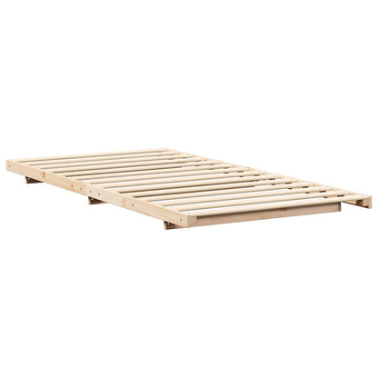 Bettrahmen Braun 100 x 210 cm Massives Kiefernholz