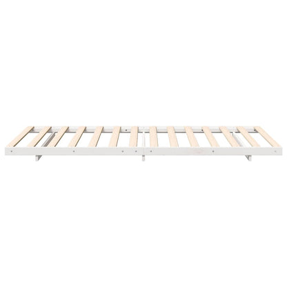 Bettrahmen Weiß 80 x 220 cm Massives Kiefernholz