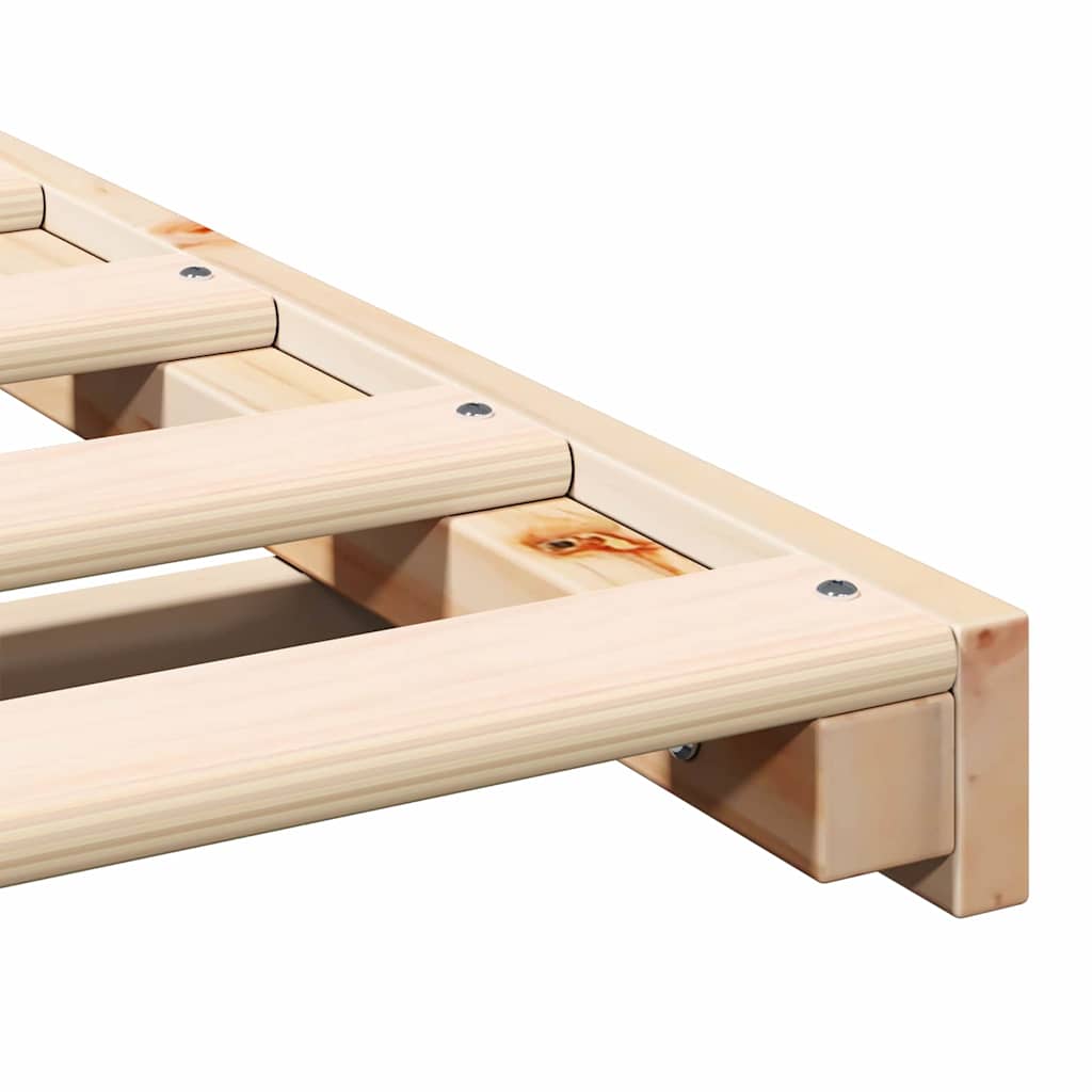 Bettrahmen Braun 100 x 220 cm Massives Kiefernholz