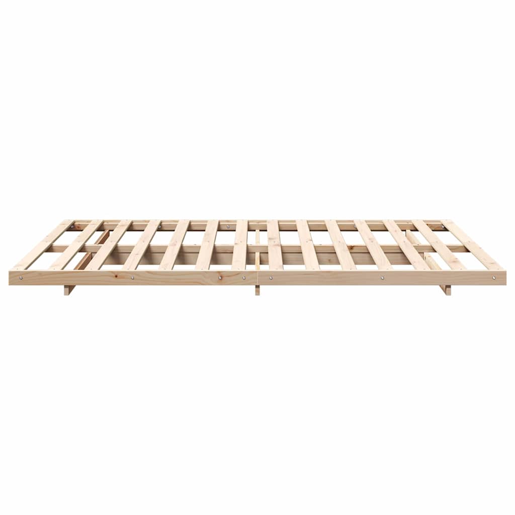 Bettrahmen Braun 140 x 220 cm Massives Kiefernholz