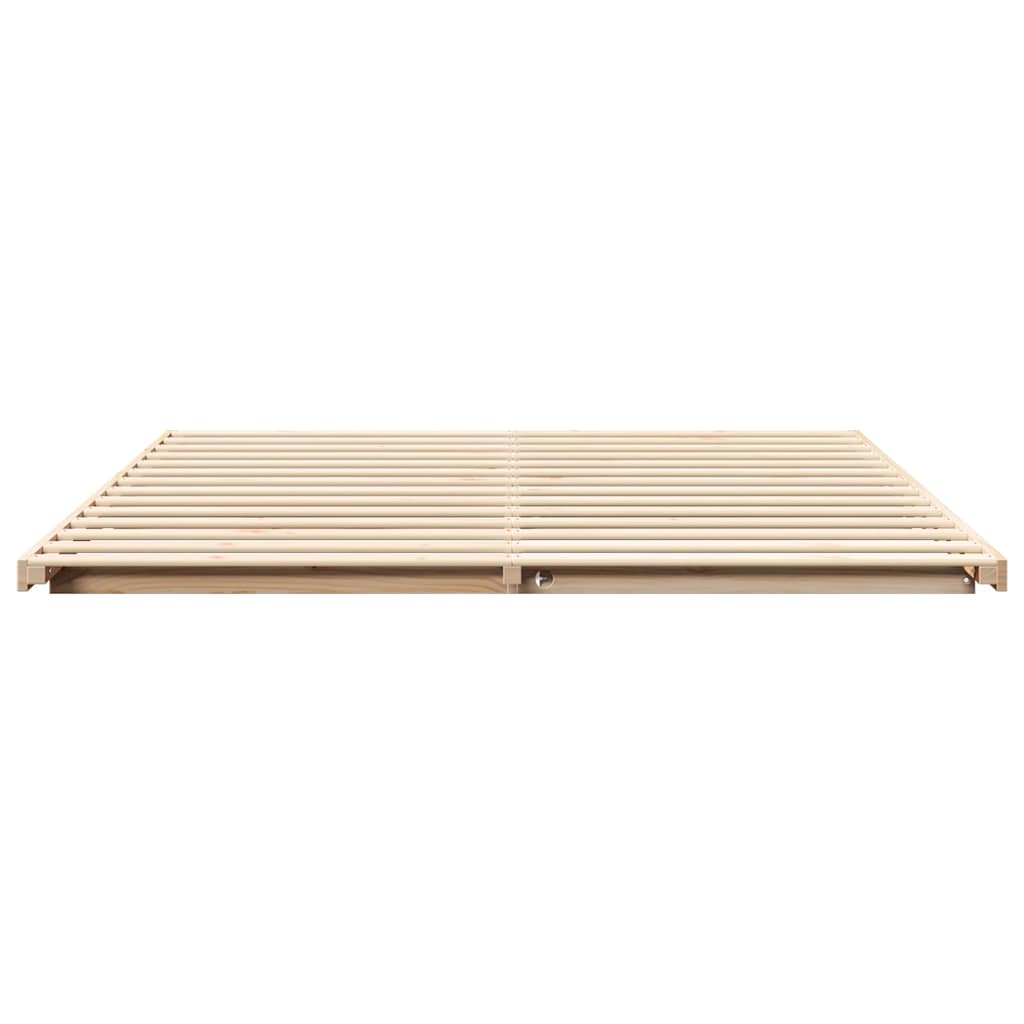 Bettrahmen Braun 180 x 220 cm Massives Kiefernholz