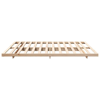 Bettrahmen Braun 200 x 220 cm Massives Kiefernholz
