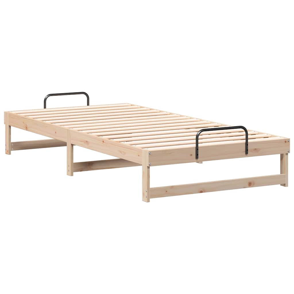 Bettrahmen Braun 100 x 200 cm Massives Kiefernholz