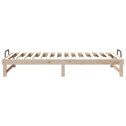 Bettrahmen Braun 100 x 200 cm Massives Kiefernholz