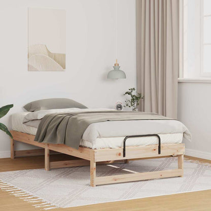 Bettrahmen Braun 90 x 200 cm Massives Kiefernholz