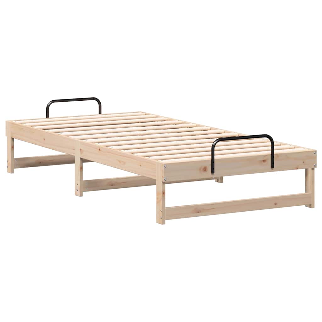 Bettrahmen Braun 90 x 200 cm Massives Kiefernholz
