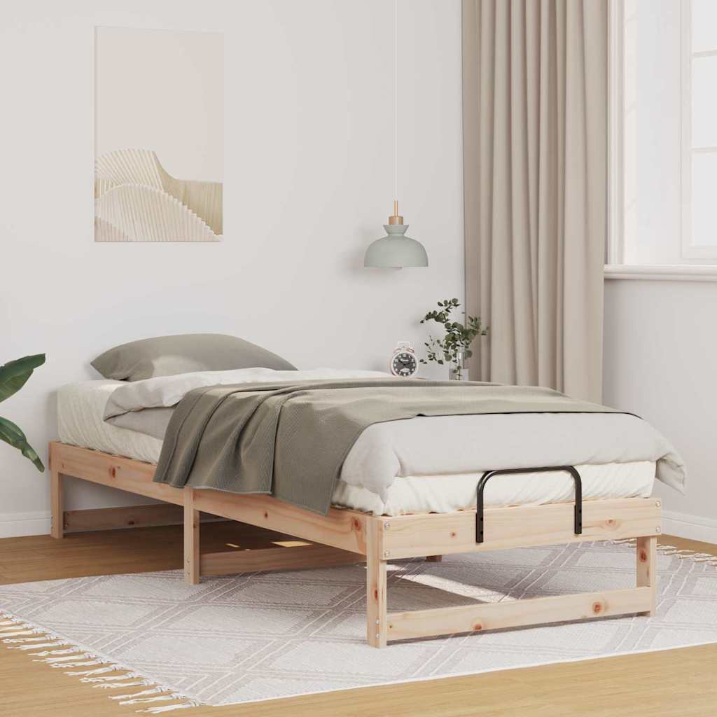 Bettrahmen Braun 90 x 210 cm Massives Kiefernholz