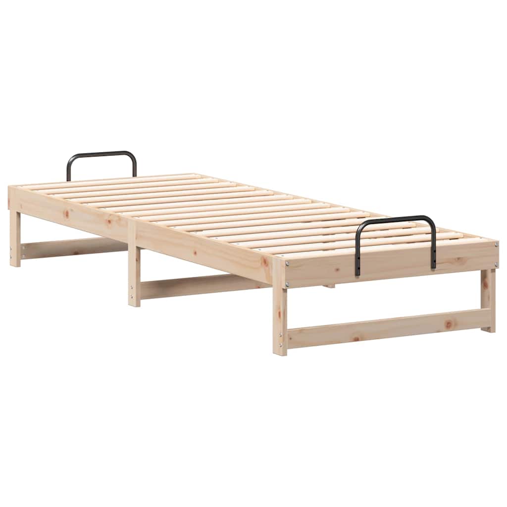 Bettrahmen Braun 90 x 210 cm Massives Kiefernholz