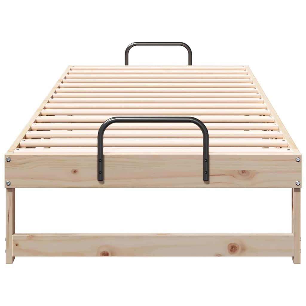 Bettrahmen Braun 90 x 210 cm Massives Kiefernholz