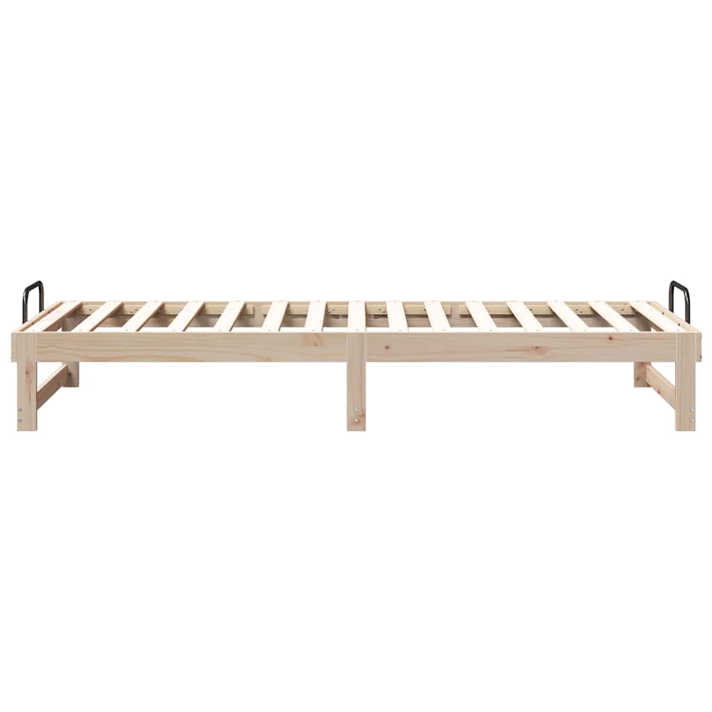 Bettrahmen Braun 90 x 210 cm Massives Kiefernholz