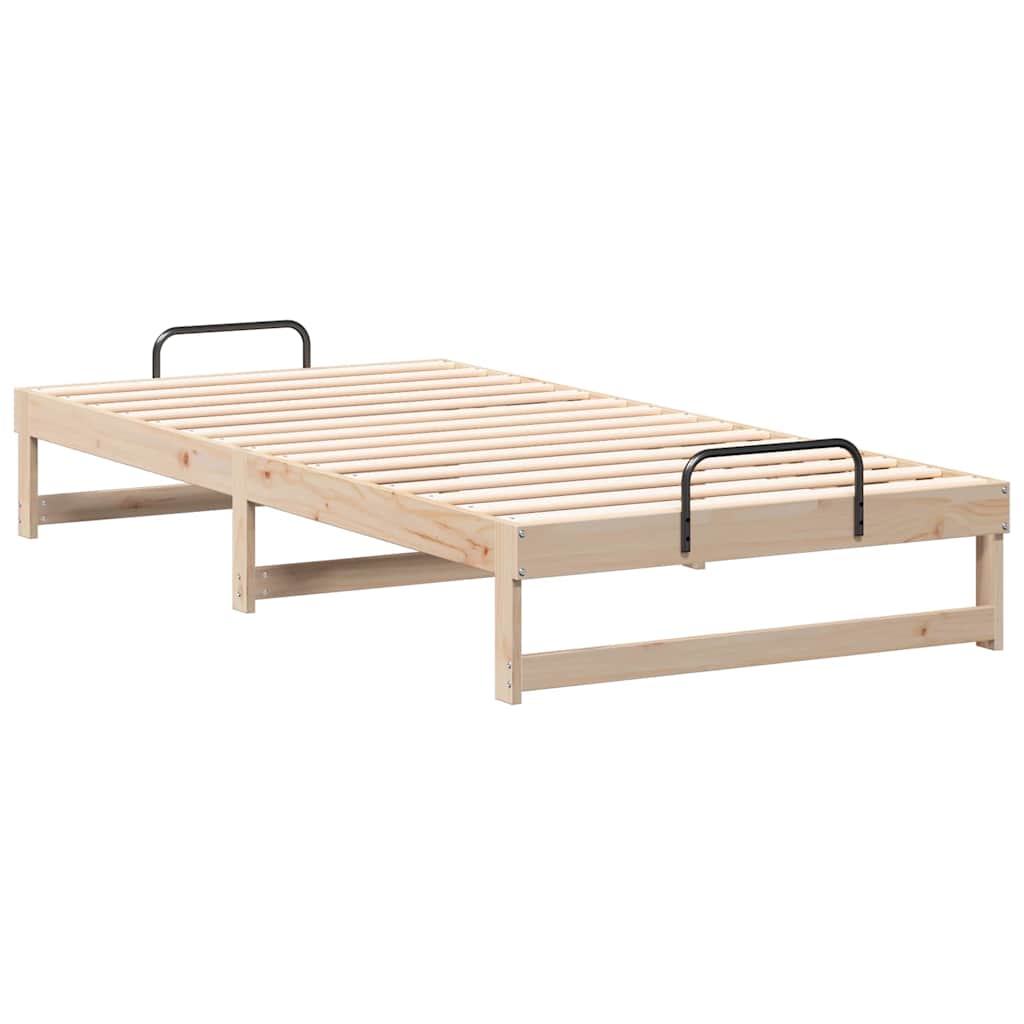 Bettrahmen Braun 100 x 210 cm Massives Kiefernholz