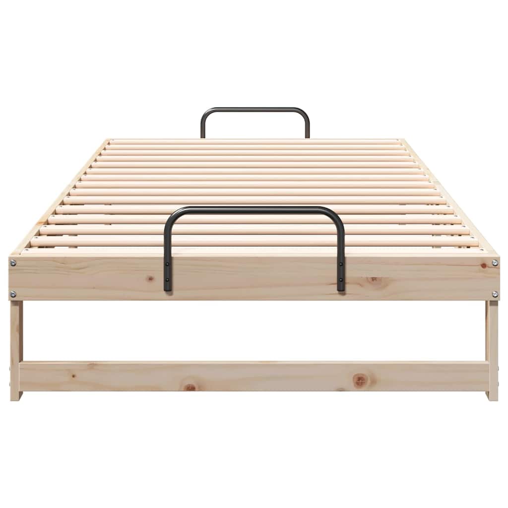 Bettrahmen Braun 100 x 210 cm Massives Kiefernholz